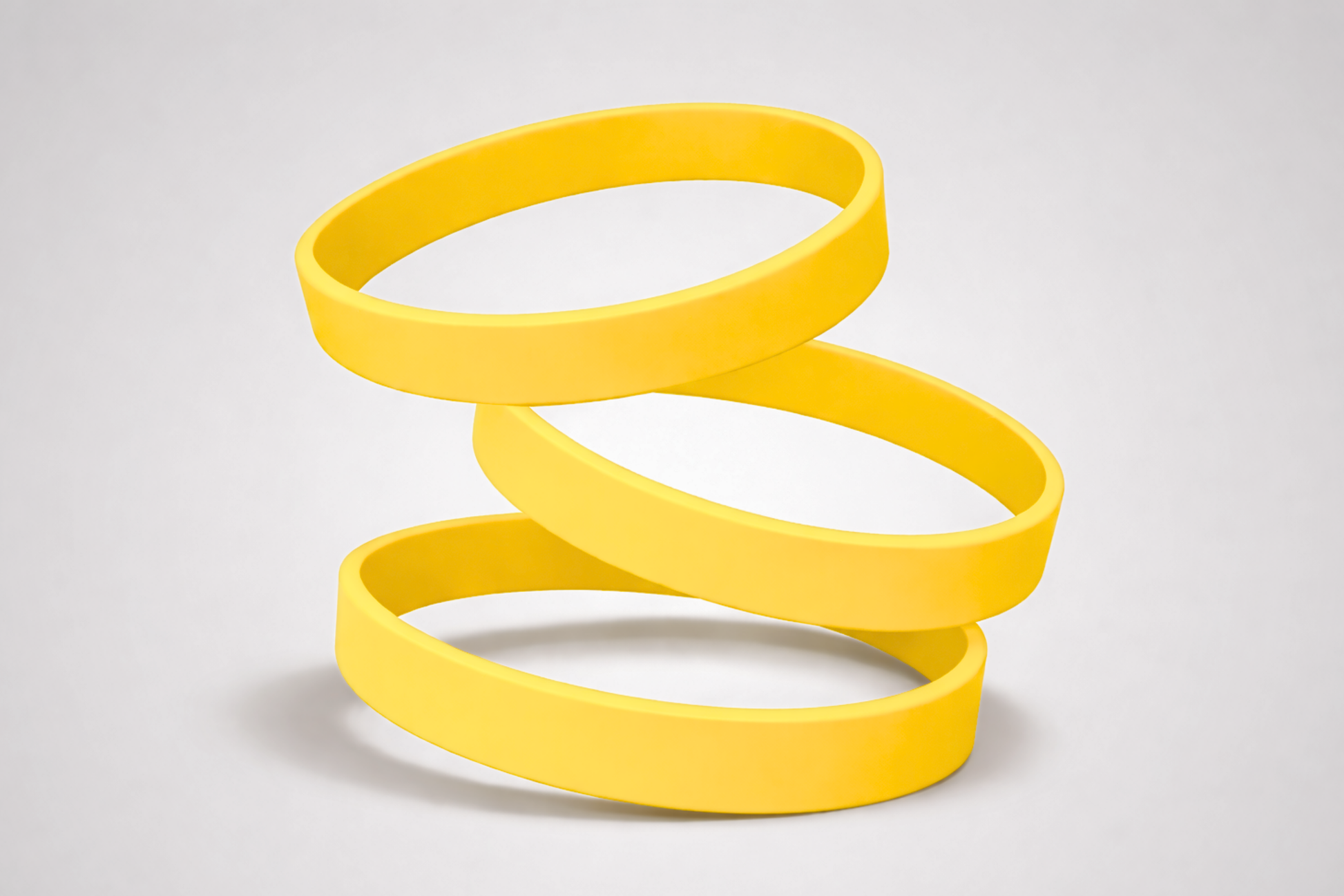 Yellow Plain Silicone Wristbands. Buy Silicone Wristbands without print from JM Band®