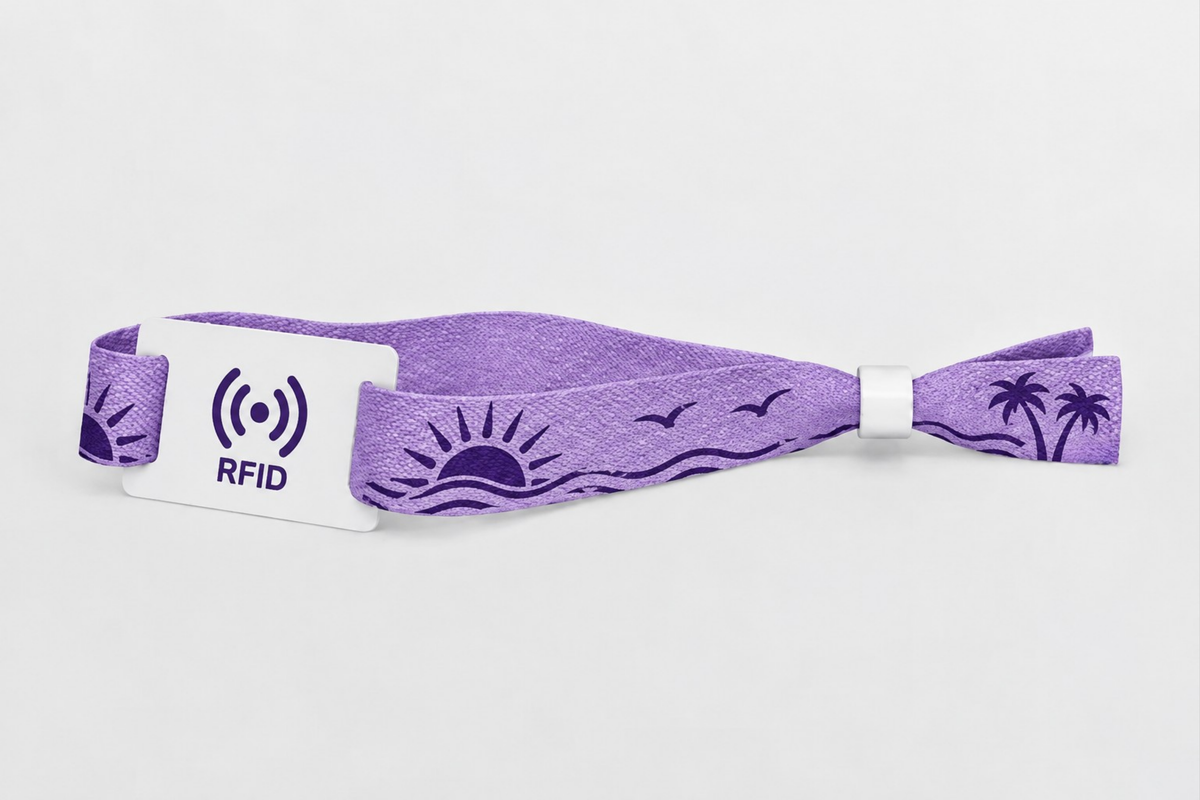 Pulseras RFID impresas de tela de bambú