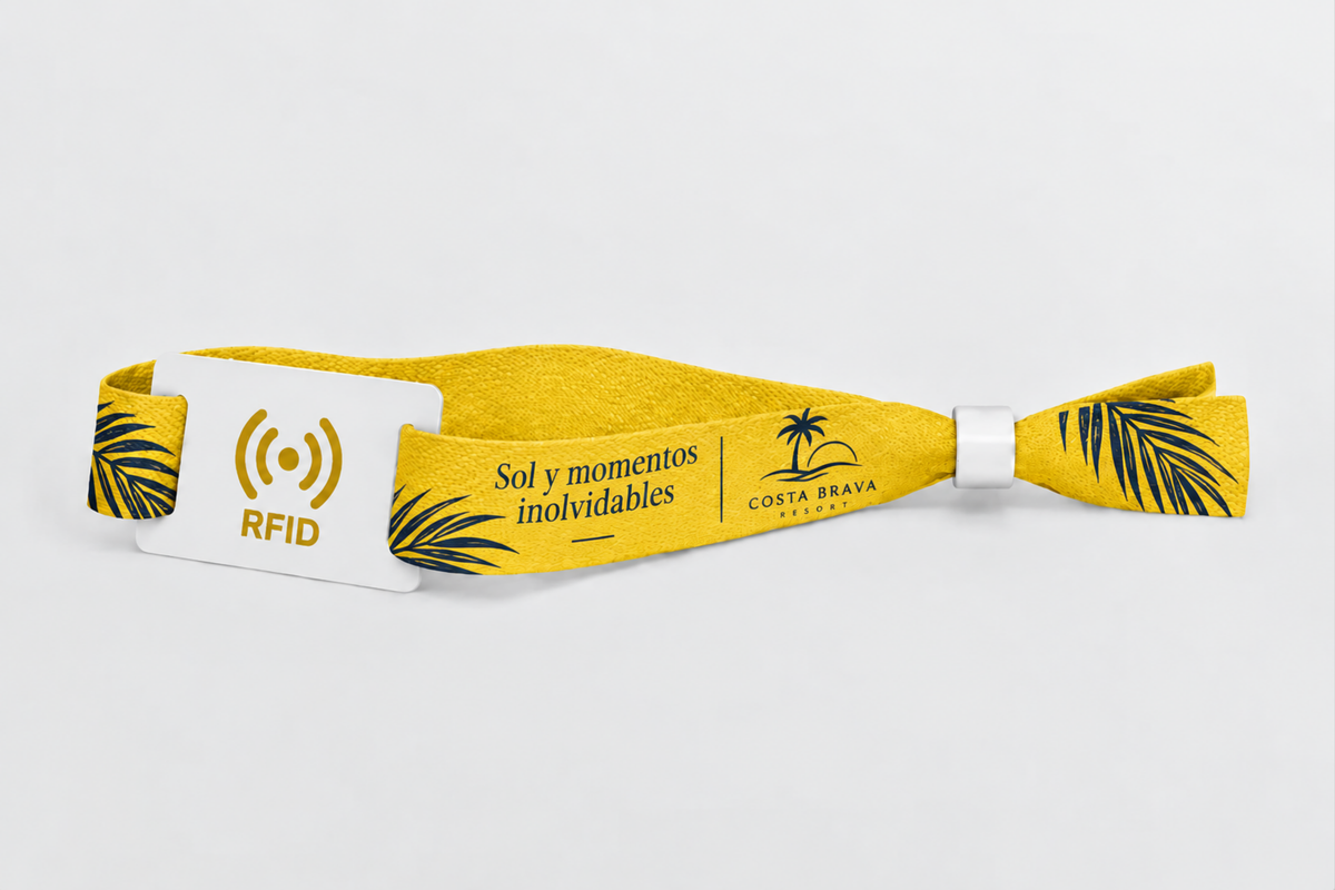 Pulseras RFID impresas de tela de bambú