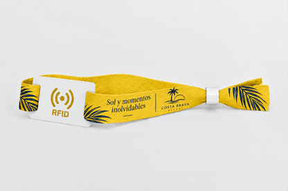 Pulseras RFID impresas de tela de bambú