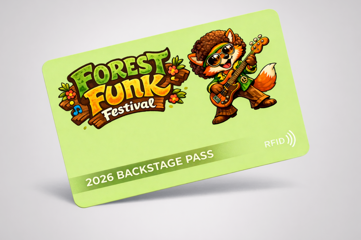 Tarjeta RFID para acceso entre bastidores a eventos de JM Band®.