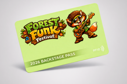 Tarjeta RFID para acceso entre bastidores a eventos de JM Band®.