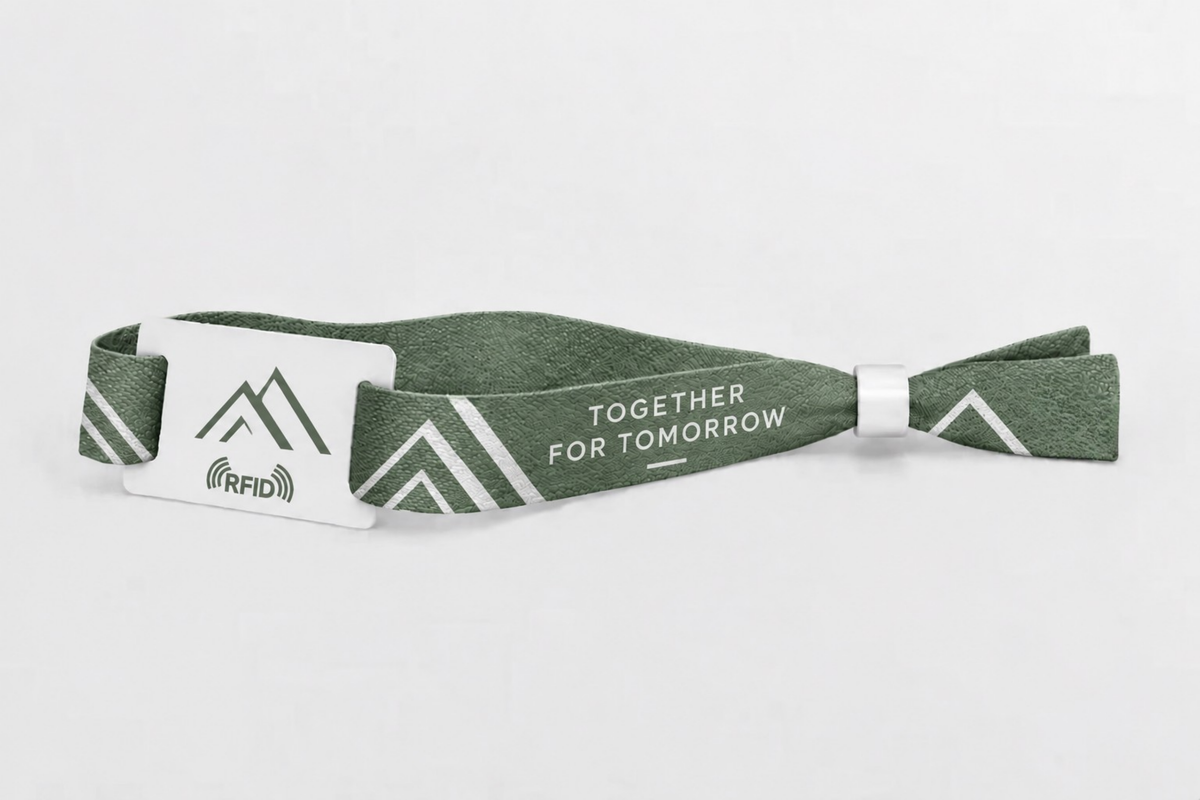 Pulseras RFID de algodón con impresión