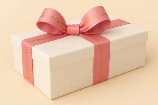 Cinta de regalo ancha con estampado