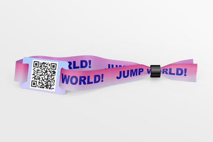 Polseres de tela amb codi QR - Polseres de tela amb estampat en color JM Band®