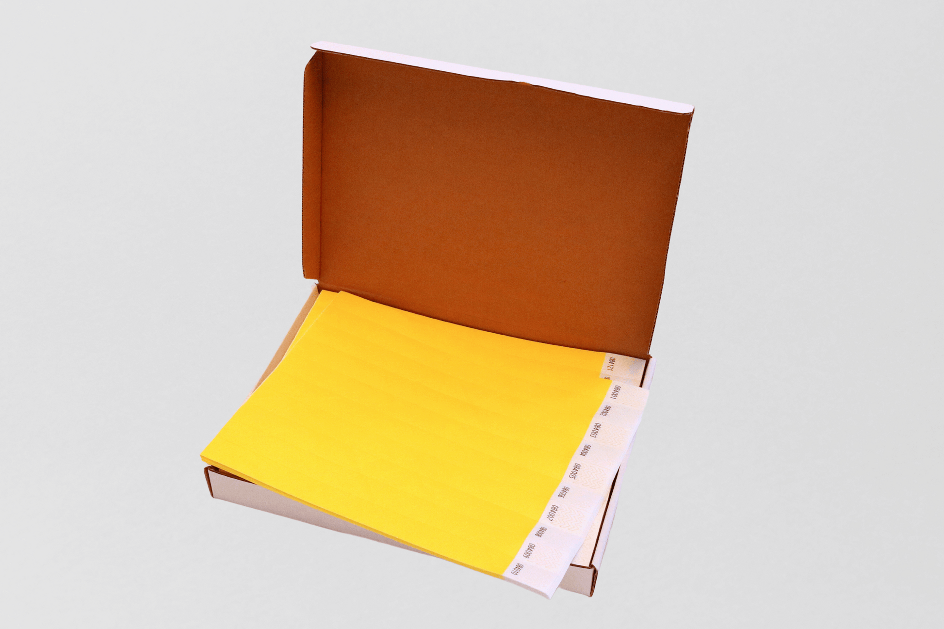 Paper Wristbands Box Of 1000 - Plain Stock Paper wristbands JM Band EU 1 Yellow 