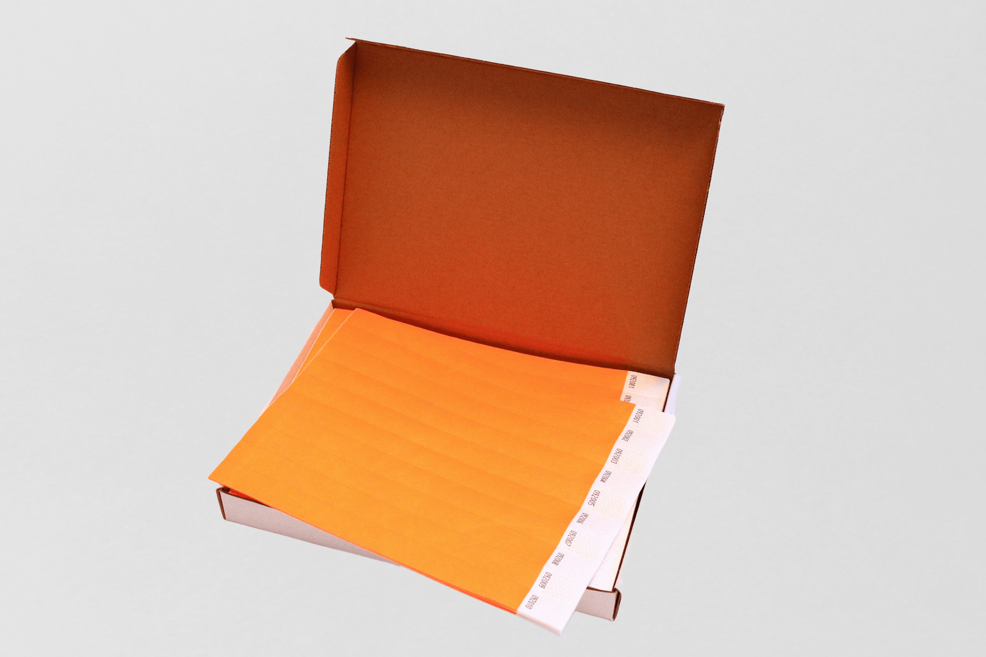 Paper Wristbands Box Of 1000 - Plain Stock Paper wristbands JM Band EU 1 Orange 
